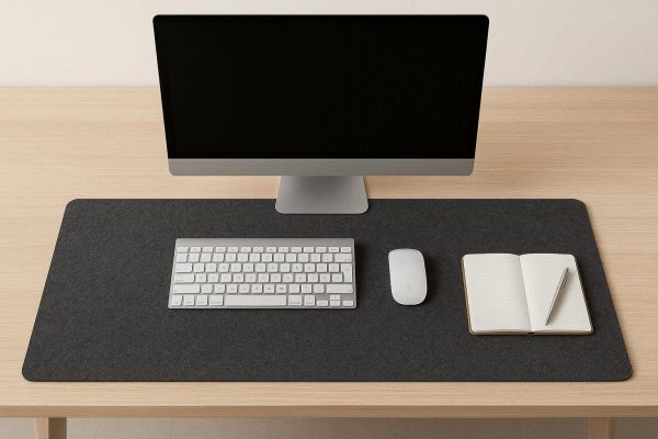 Large Felt Desk Pad For Office Organization And Modern Minimalist Table Protection With Non Slip Base
