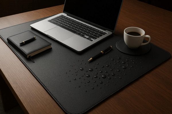 Luxurious Faux Leather Desk Pad For Executive Office Styling And Large Waterproof Tabletop Shield