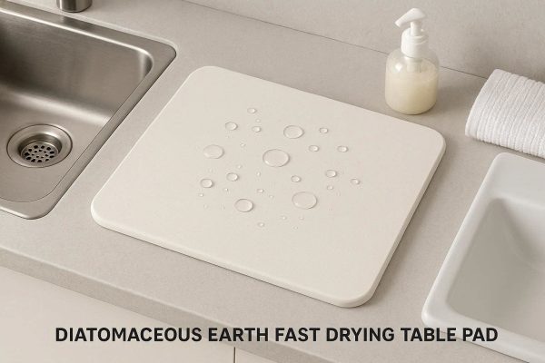 Diatomaceous Earth Fast Drying Table Pad For Kitchen Sink And Bathroom Counter Water Absorption