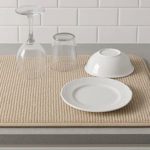 Multipurpose Microfiber Drying Table Pad For Glassware And Delicate Dishes With Extra Absorbency