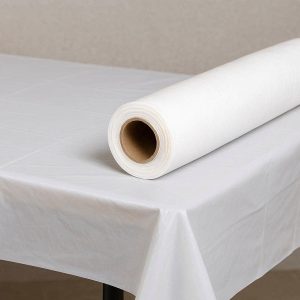 Disposable Plastic Tablecloth Roll For Large Parties Events And Quick Easy Cleanup For Catering Use