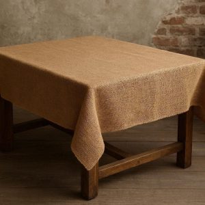 Natural Burlap Tablecloth For Rustic Wedding Themes And Industrial Style Home Interior Decoration