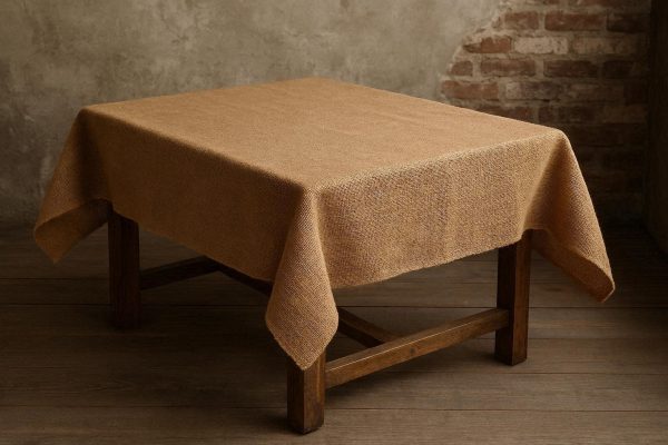Natural Burlap Tablecloth For Rustic Wedding Themes And Industrial Style Home Interior Decoration